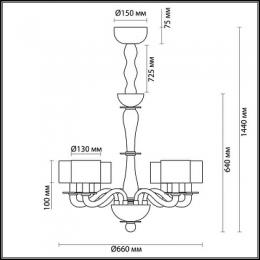Подвесная люстра Odeon Light Laura  - 2